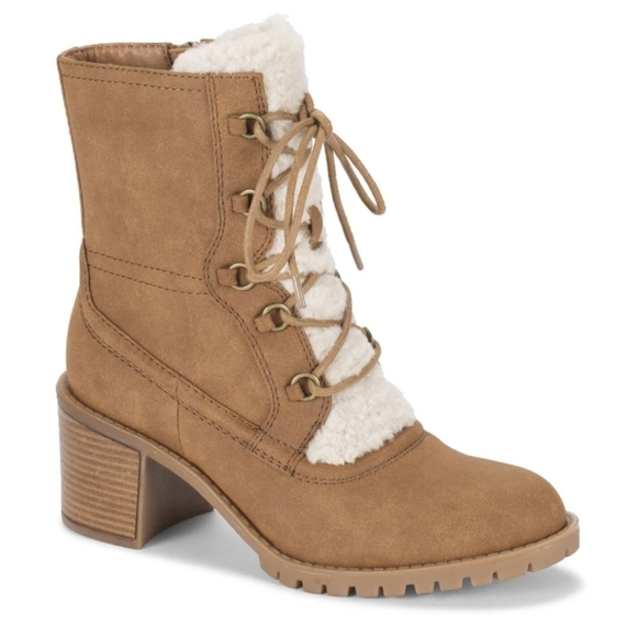 BareTraps Shoes - Baretraps Hadlee Faux Suede Lace Up and Zip Up Boots - Size 8 - New With Box